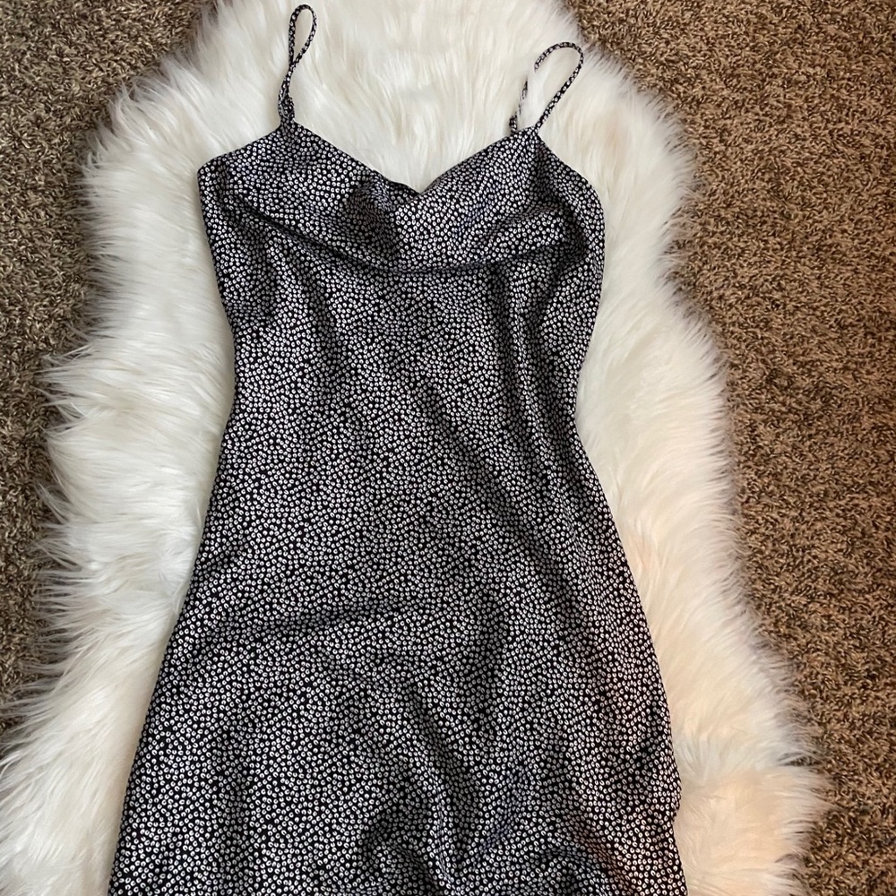Cowl neck mini dress